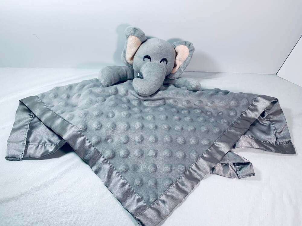 Elephant Lovey grey soft textured dots satin back